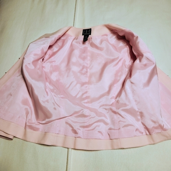 INC International Concepts Hook and Eye Jacket Pink Size 4 - Picture 9 of 12